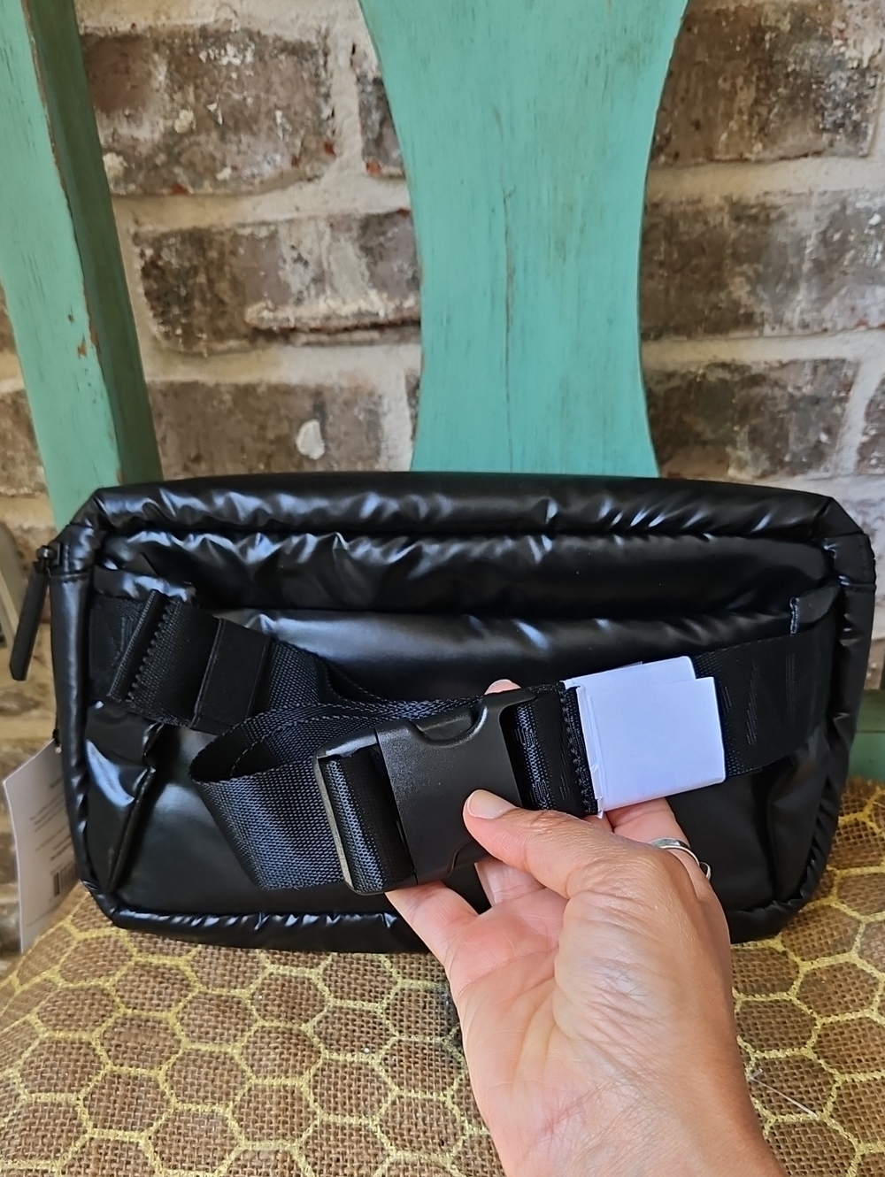 NWT! Calpack BlacK Glazed Unisex Luka Belt Bag - Picture 4 of 5